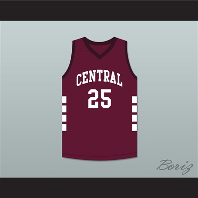 Aaron Hernandez 25 Bristol Central Rams Maroon Basketball Jersey Killer ...