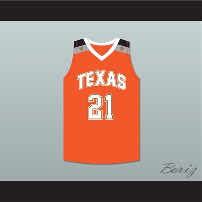 Alex Caruso 21 Texas D1 Ambassadors AAU Orange Basketball Jersey 1