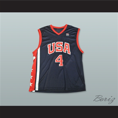 Basketball Jerseys Allen Iverson #4 Team USA New Jersey White