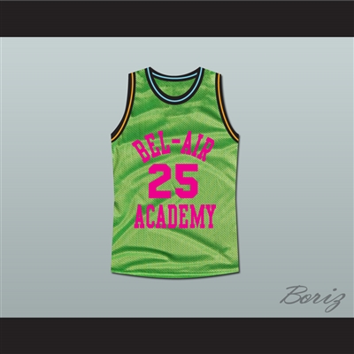 JordansSecretStuff Carlton Banks Fresh Prince of Bell-Air TV #25 Basketball Jersey Custom Throwback 90's Retro TV Show Jersey 3XL