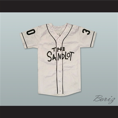 Mike Vitar Benny 'The Jet' Rodriguez 30 White Baseball Jersey The Sandlot