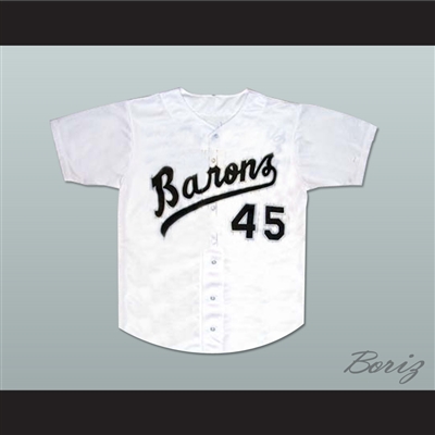 Tocament Birmingham Barons Michael Jordan 45 Baseball Jersey, White, 3XL 