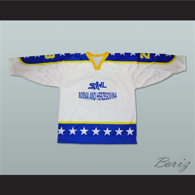 Larry Olimb 16 St Paul Fighting Saints AHA Blue Hockey Jersey — BORIZ