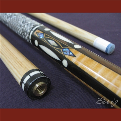 Boriz Billiards Snake Skin Grip Pool Cue Stick Original Inlay Artwork