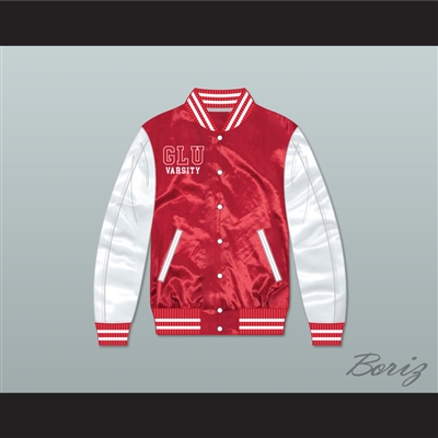 Grand Lakes University Hooters Red/ White Varsity Letterman Satin ...