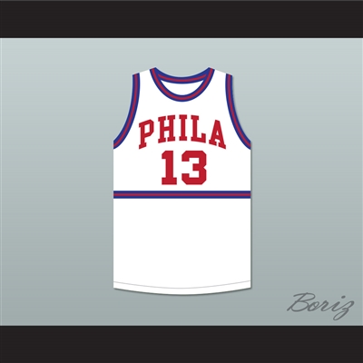 Wilt Chamberlain 13 Philadelphia Warriors Blue Basketball Jersey 5 — BORIZ