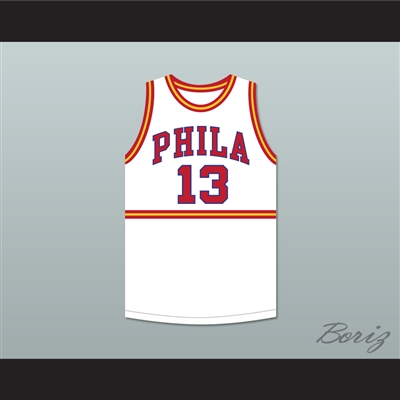 Wilt Chamberlain 13 Philadelphia Warriors White Basketball Jersey 6